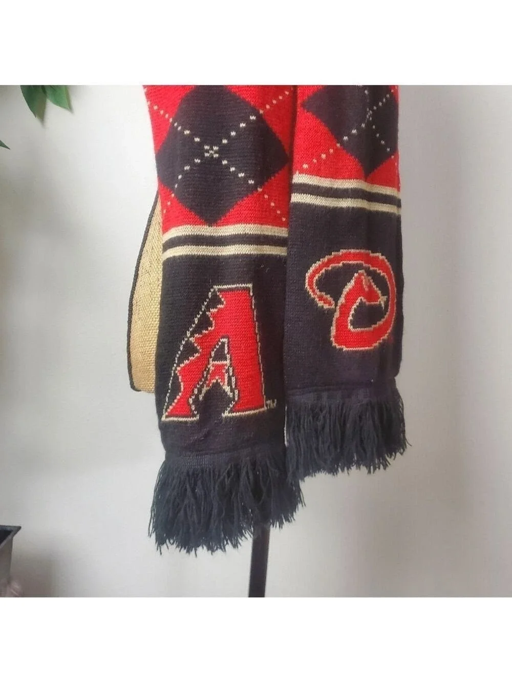 Arizona Diamondbacks MLB Baseball Argyle Knit Scarf Fan Gear